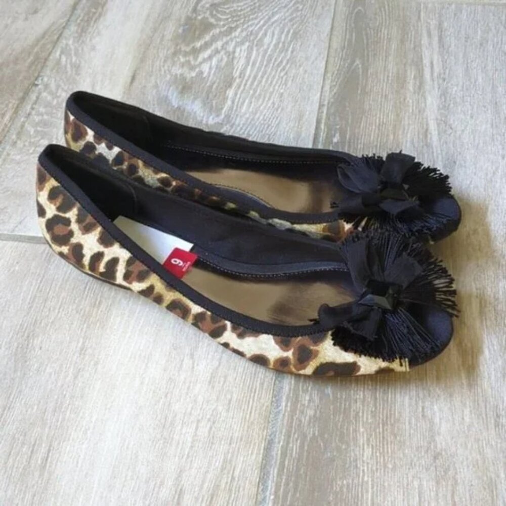 NWT Alfani Samanta Peep Toe Flats | Alfani Canvas Animal Print Peep Toe Flats